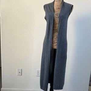 Nanette Lepore Charcoal Sleeveless cashmere cardigan